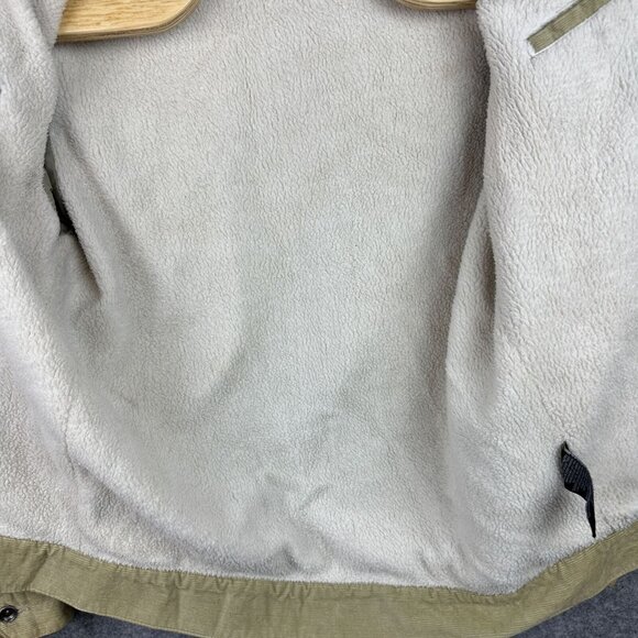 QUIKSILVER Jacket Men's L Beige Corduroy Sherpa Lined Pockets Cotton - Picture 5 of 14